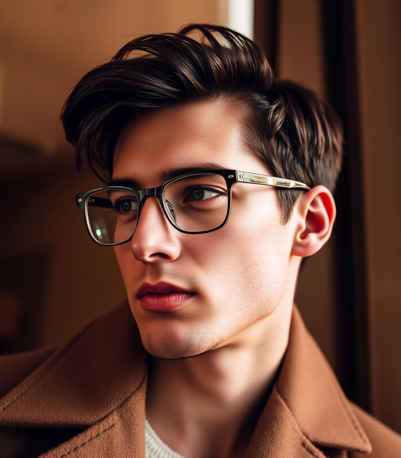 A NEMSKA customer wearing glasses